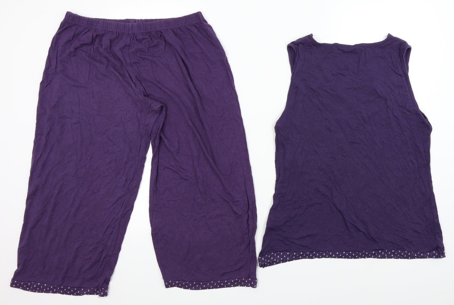 ET VOUS Womens Purple Solid  Babydoll Pyjama Set Size 16