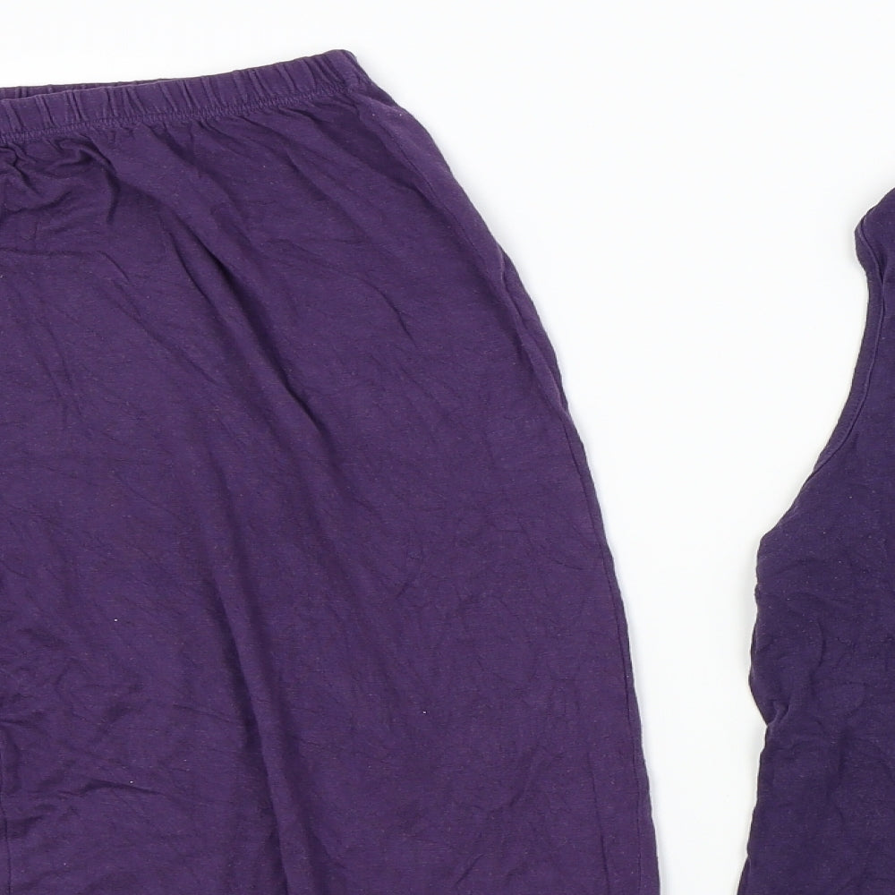 ET VOUS Womens Purple Solid  Babydoll Pyjama Set Size 16