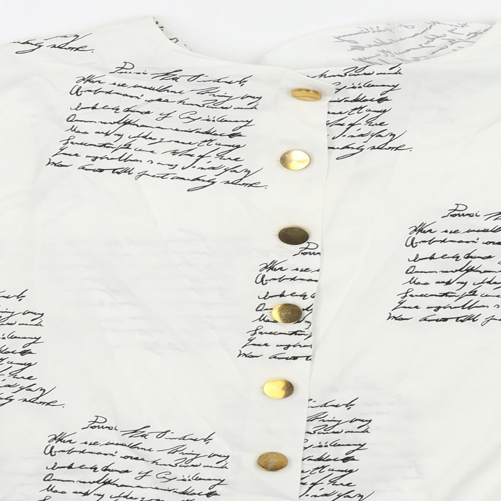 CBR Womens White   Basic Button-Up Size L