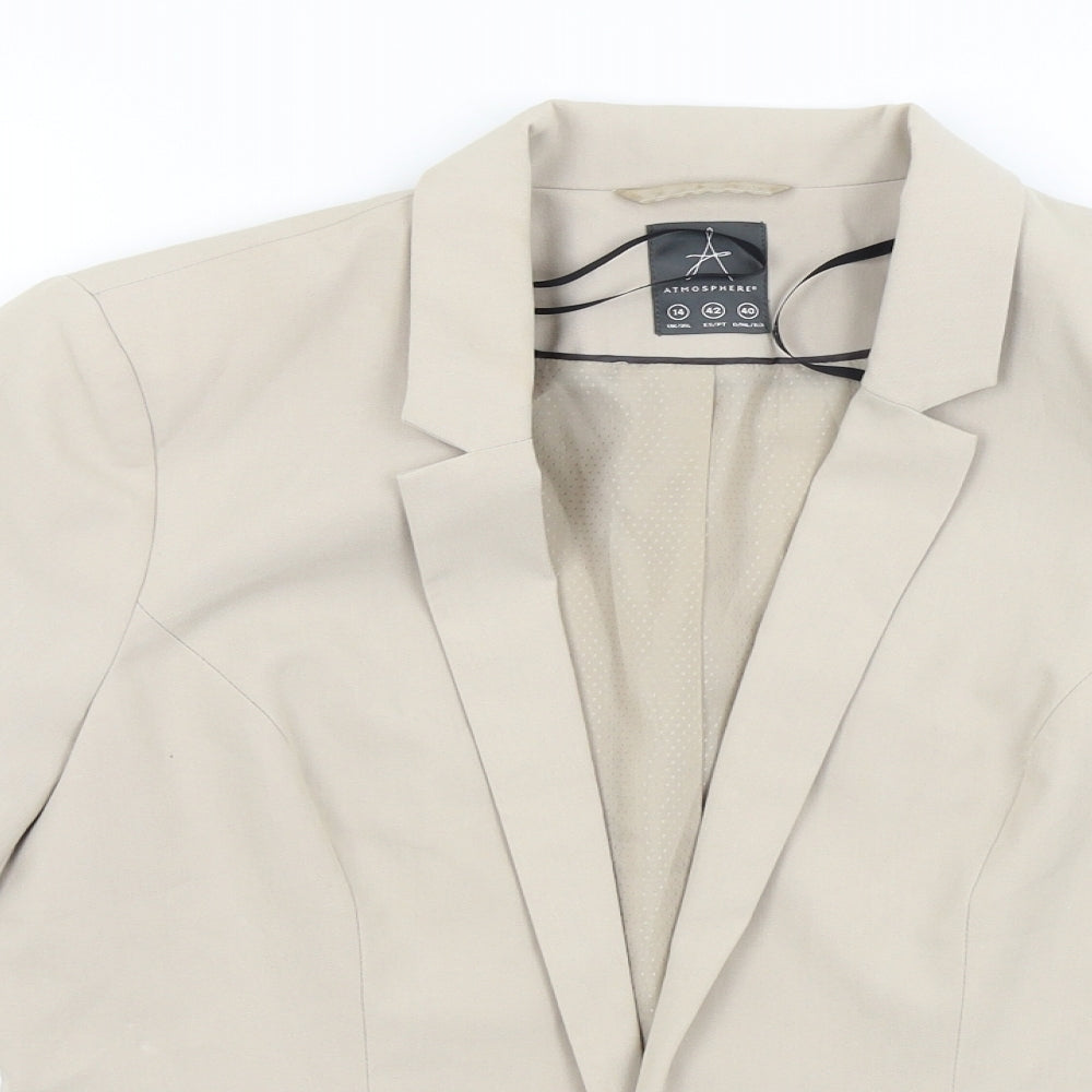Atmosphere Womens Beige   Jacket Blazer Size 14