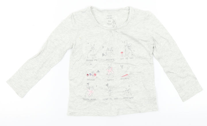 NEXT Baby Grey   Basic T-Shirt Size 12-18 Months  - bunny