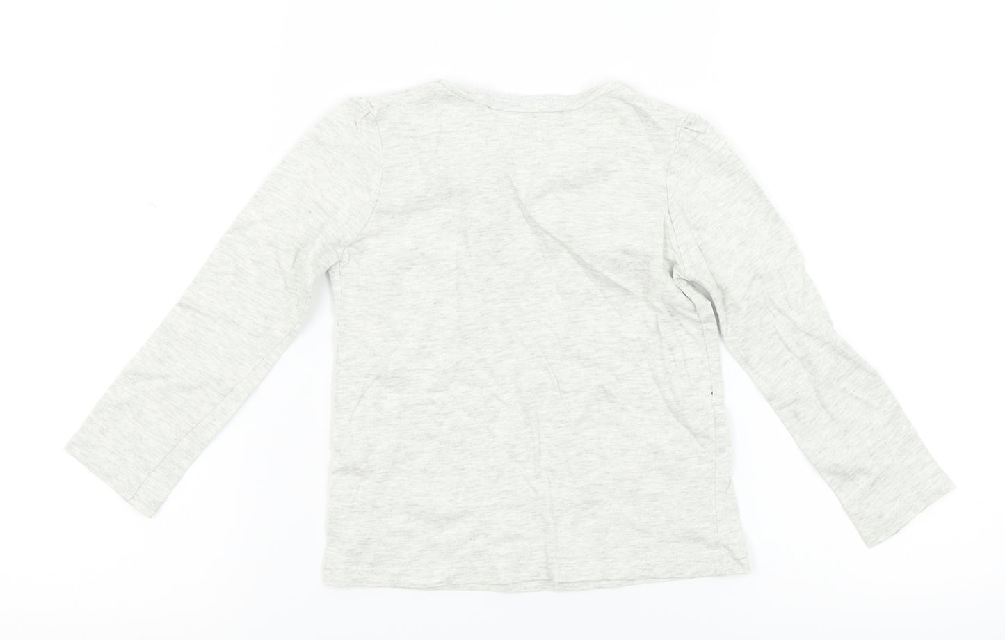 NEXT Baby Grey   Basic T-Shirt Size 12-18 Months  - bunny