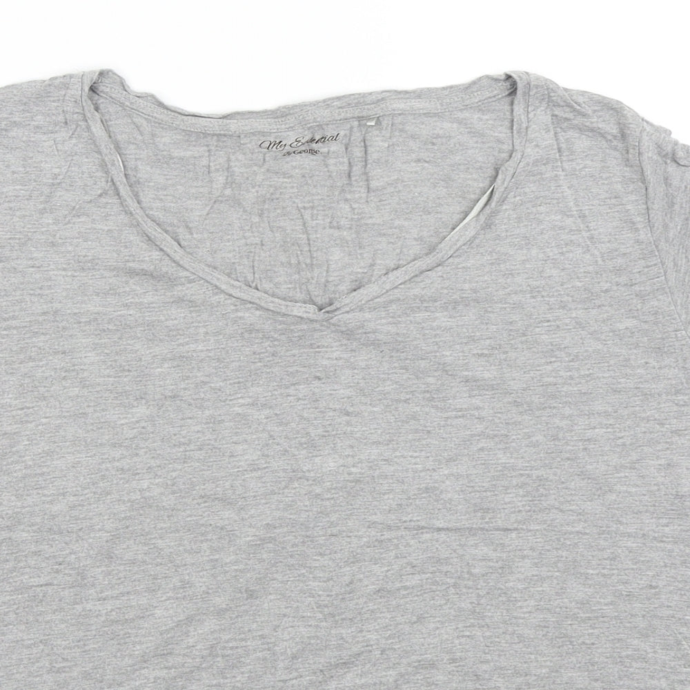 George Womens Grey   Basic T-Shirt Size 14