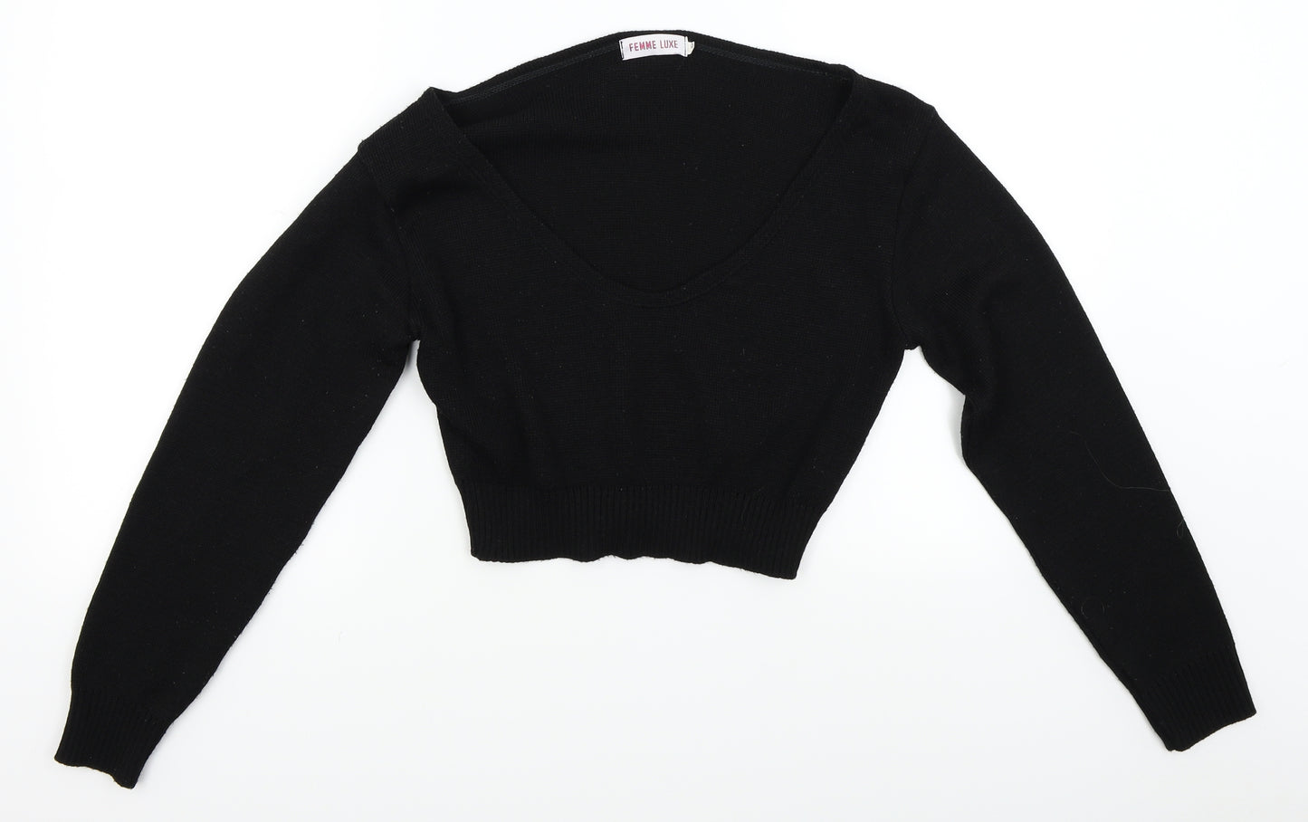 Femme Luxe Womens Black   Pullover Jumper Size M