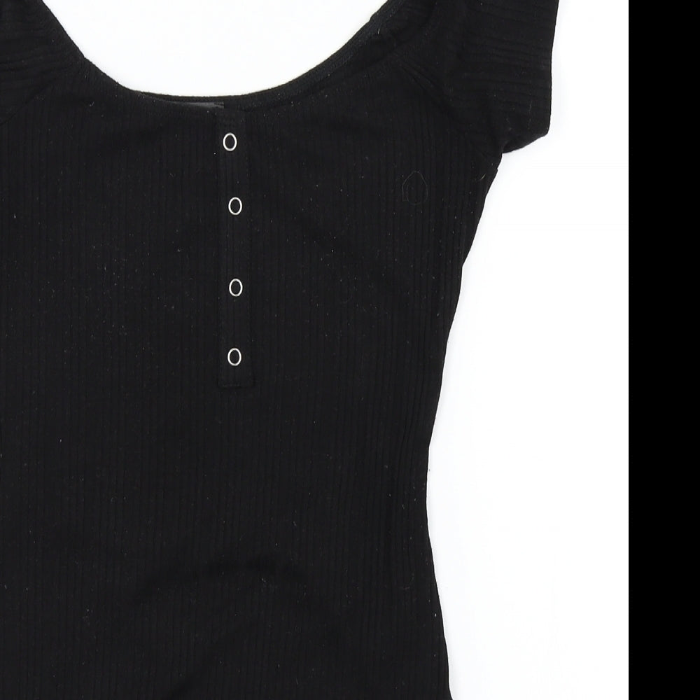 Primark Womens Black   Wrap T-Shirt Size S