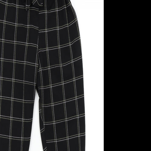 PRETTYLITTLETHING  Womens Black Check  Trousers  Size 8