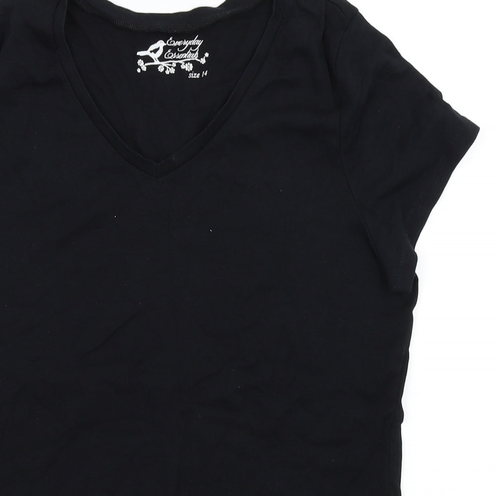BHS Womens Black   Basic T-Shirt Size 14