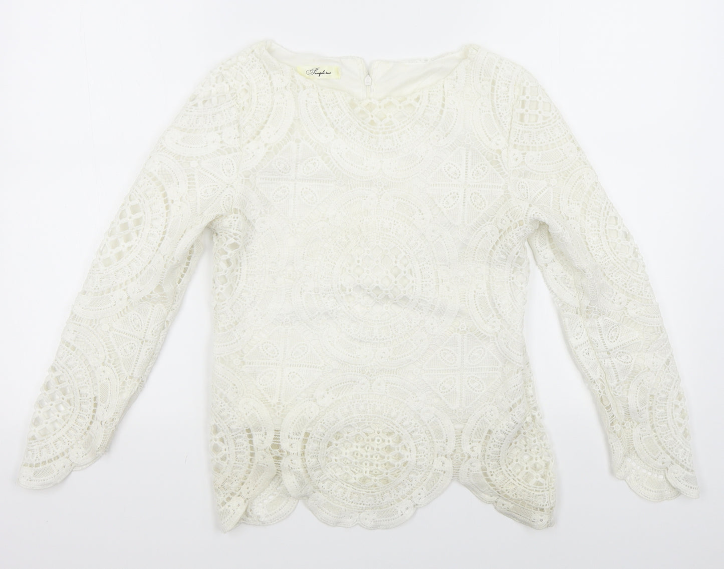 Pamplemouse Womens White   Basic Blouse Size M