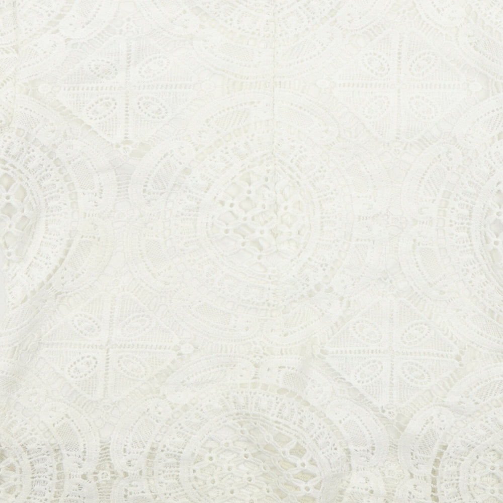 Pamplemouse Womens White   Basic Blouse Size M