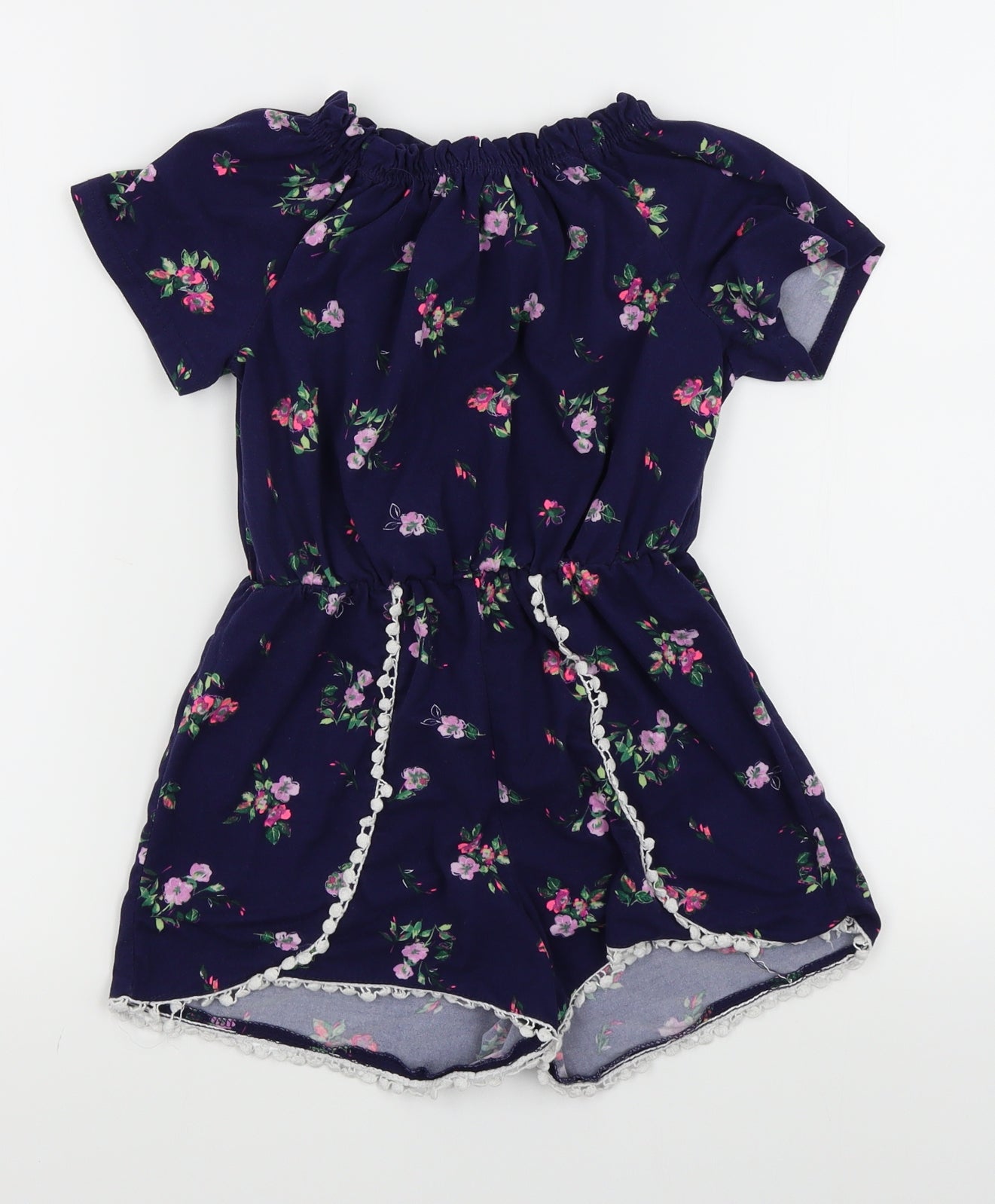 shosho Womens Blue Floral  Playsuit One-Piece Size 10