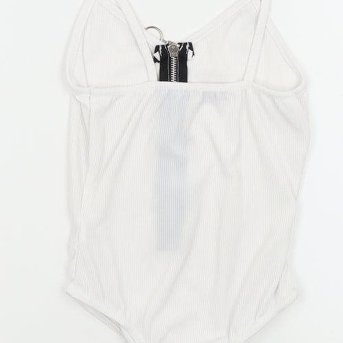 PRETTYLITTLETHING  Womens White   Wrap T-Shirt Size 6