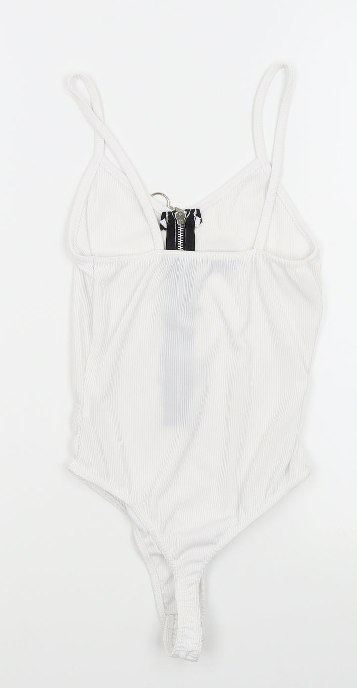 PRETTYLITTLETHING  Womens White   Wrap T-Shirt Size 6