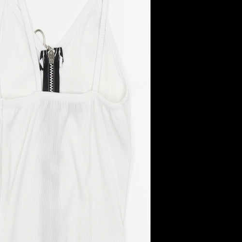 PRETTYLITTLETHING  Womens White   Wrap T-Shirt Size 6