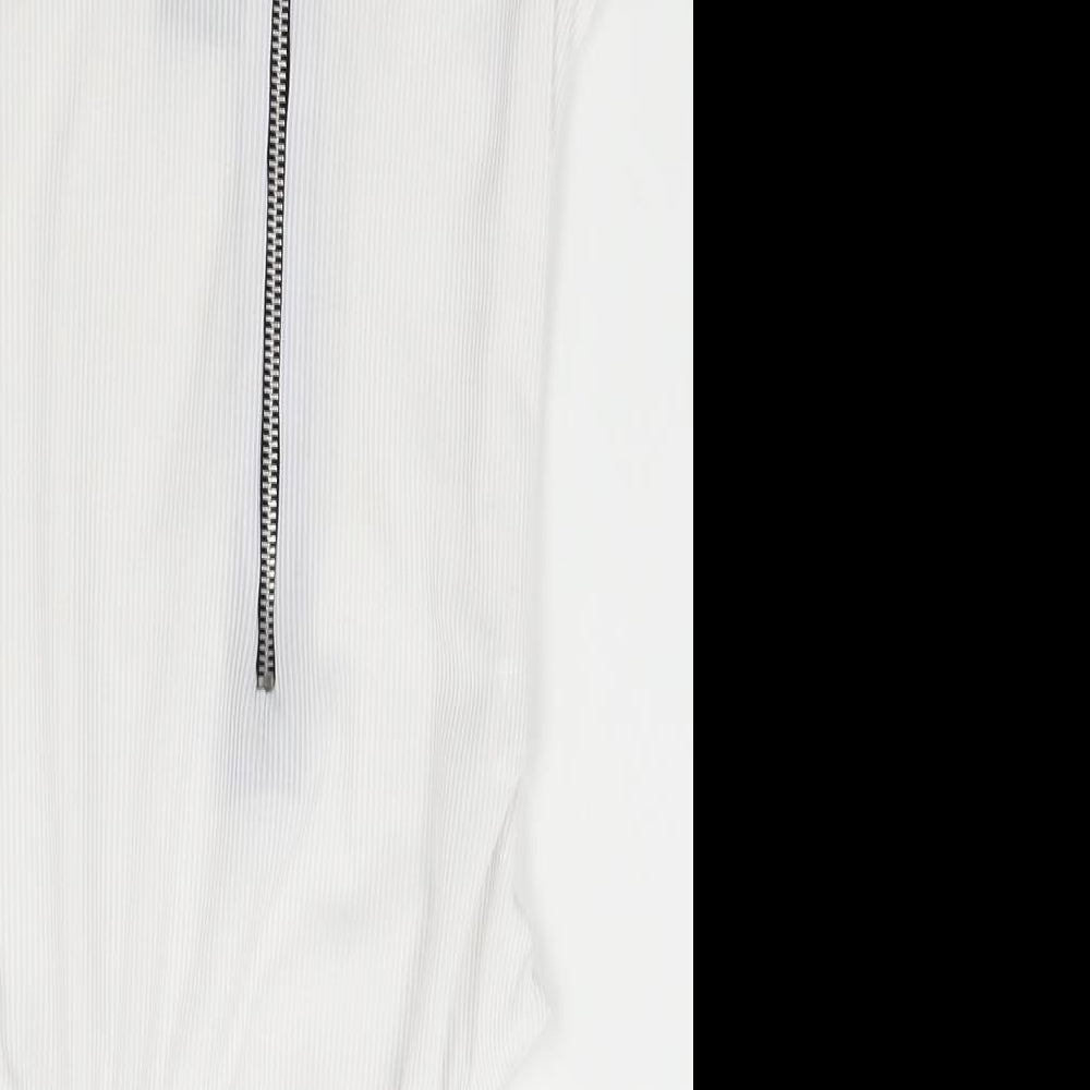 PRETTYLITTLETHING  Womens White   Wrap T-Shirt Size 6