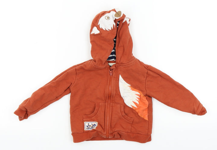 Mama Bear Boys Orange Full Zip Jumper Size 6-9 Months