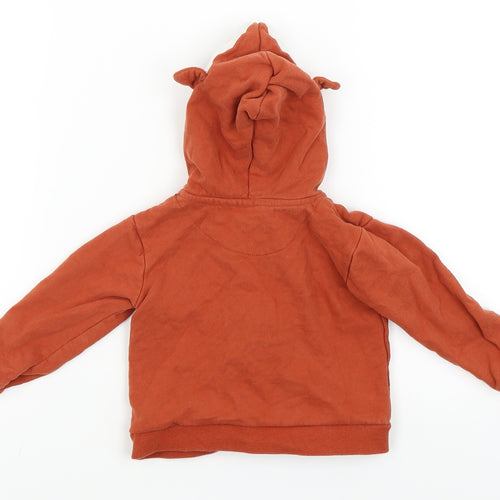 Mama Bear Boys Orange   Full Zip Jumper Size 6-9 Months