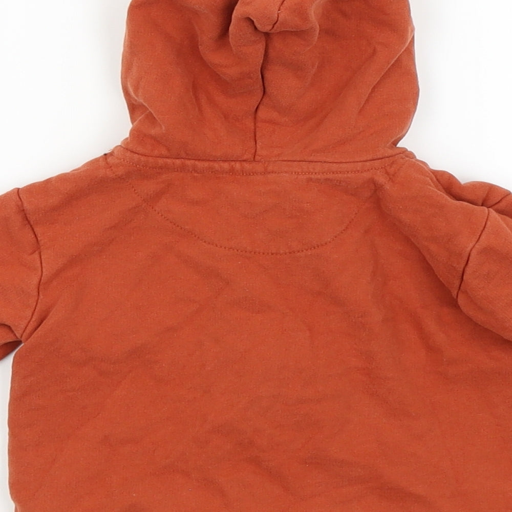 Mama Bear Boys Orange   Full Zip Jumper Size 6-9 Months