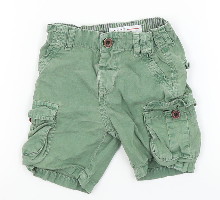 Minoti Boys Green Cargo Shorts Size 2 Years