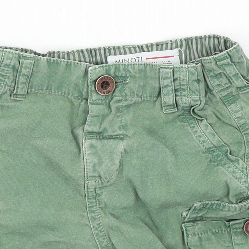 Minoti Boys Green   Cargo Shorts Size 2 Years