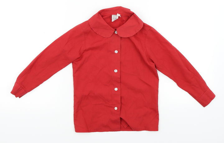 Preworn Boys Red Basic Casual Size 7 Years