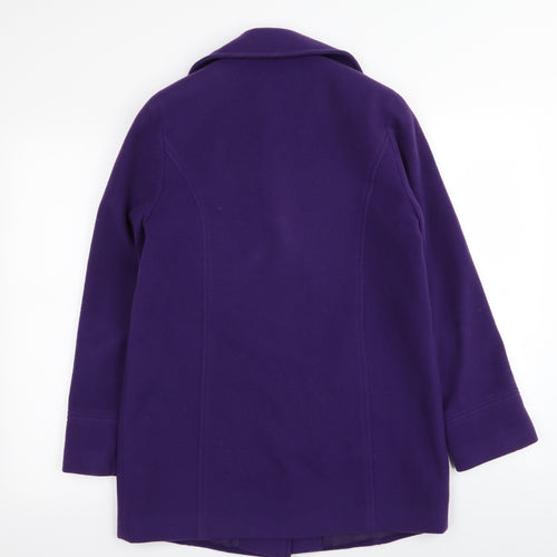 M&S Womens Orange   Overcoat Coat Size 8