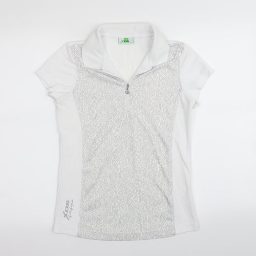 XDS Womens White   Basic Polo Size M
