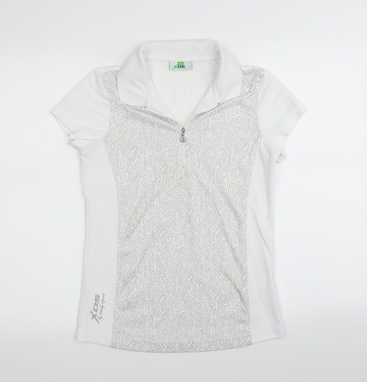XDS Womens White   Basic Polo Size M