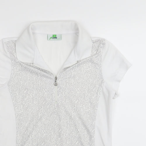 XDS Womens White   Basic Polo Size M