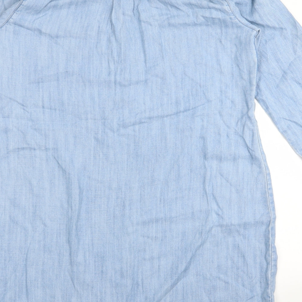 Papaya Womens Blue   T-Shirt Dress  Size 12