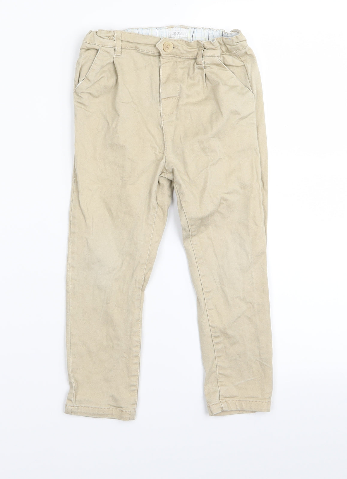 M&S Boys Beige   Chino Trousers Size 3-4 Years