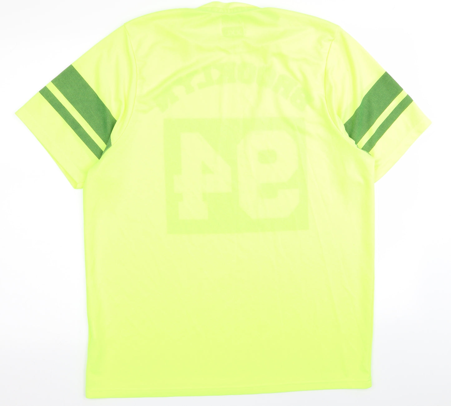 Fabric Mens Yellow    T-Shirt Size 2XL