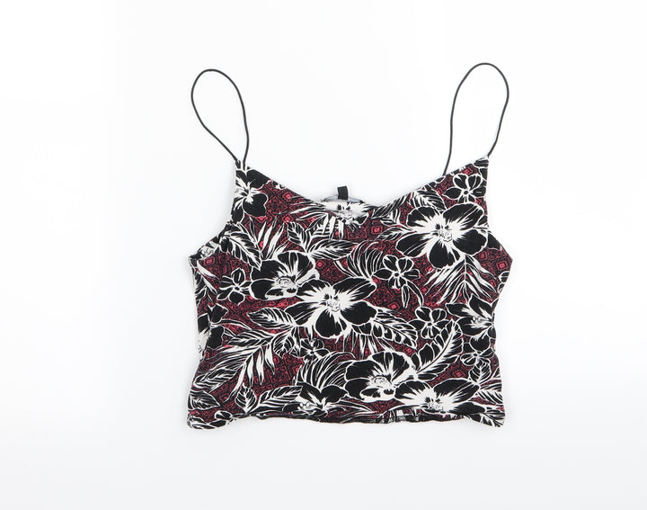 New Look Womens Multicoloured Floral  Camisole Tank Size 8  - crop