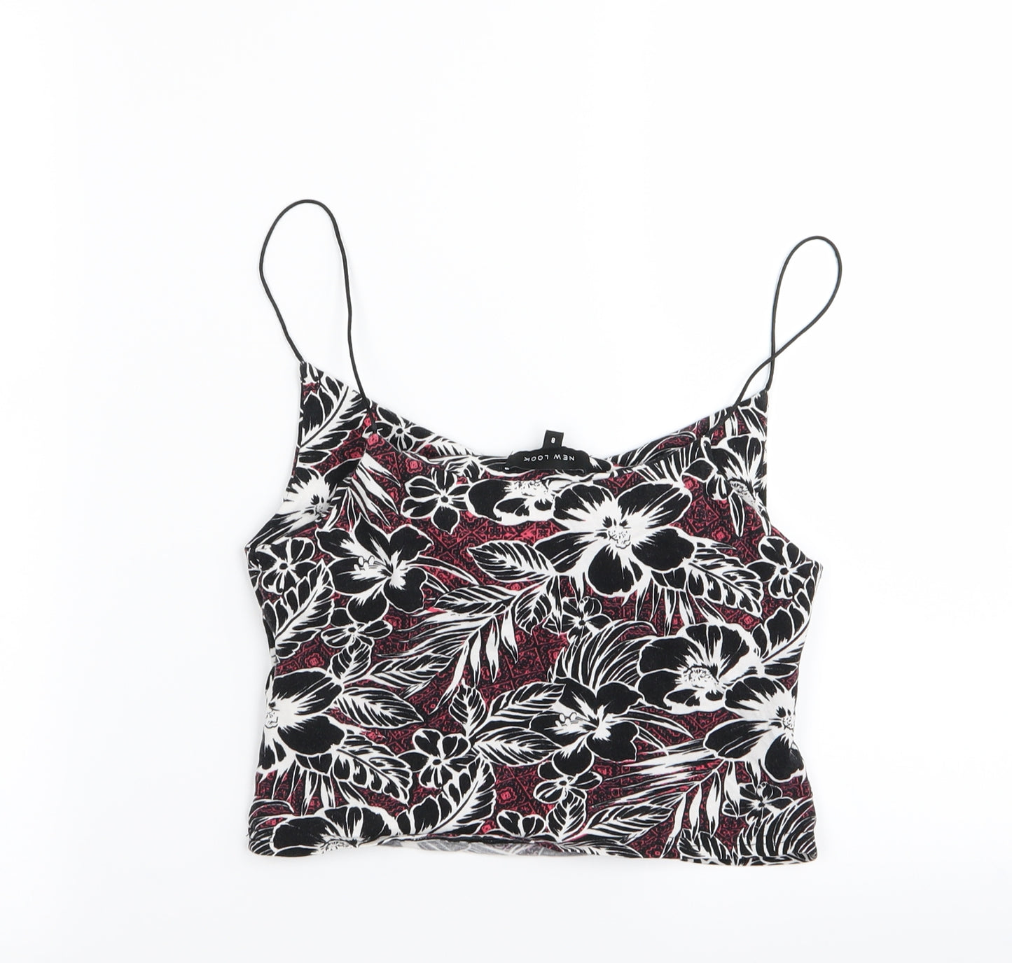 New Look Womens Multicoloured Floral  Camisole Tank Size 8  - crop