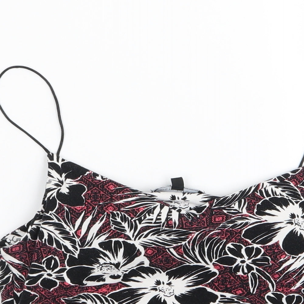 New Look Womens Multicoloured Floral  Camisole Tank Size 8  - crop