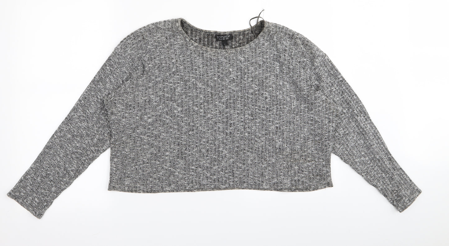 Topshop Womens Grey   Basic T-Shirt Size 10