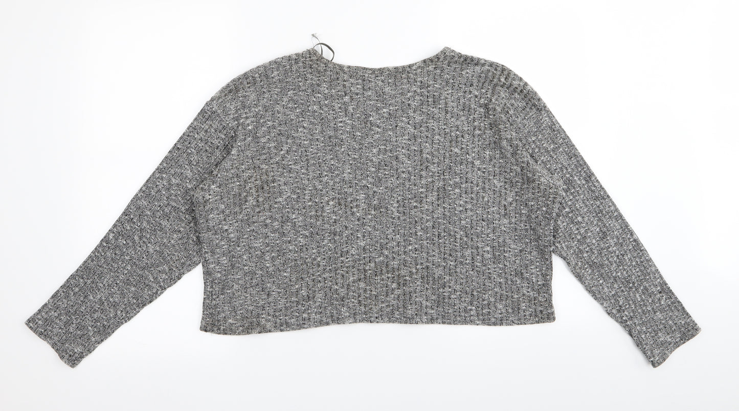 Topshop Womens Grey   Basic T-Shirt Size 10