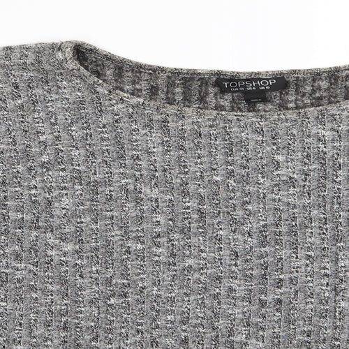 Topshop Womens Grey   Basic T-Shirt Size 10