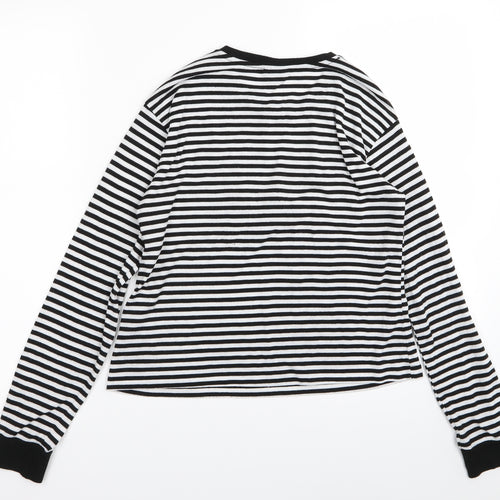 Topshop Womens Multicoloured Striped  Basic T-Shirt Size 8