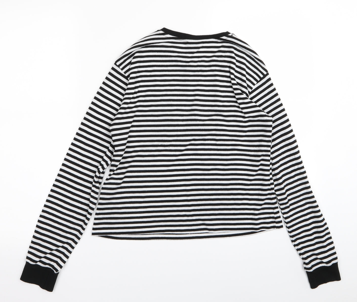 Topshop Womens Multicoloured Striped  Basic T-Shirt Size 8