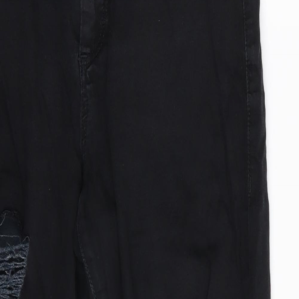 Topshop Womens Black   Skinny Jeans Size 28 in L28 in - RIPPED JEANS