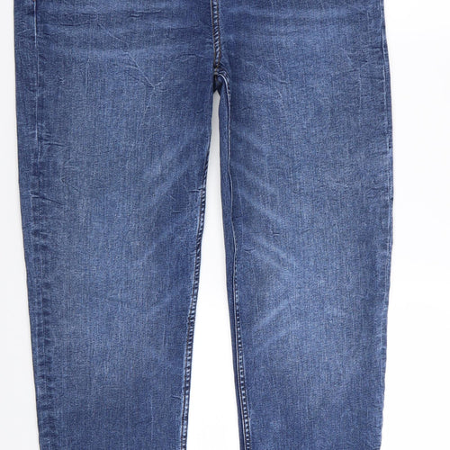 M&S Womens Blue   Straight Jeans Size 16 L32 in