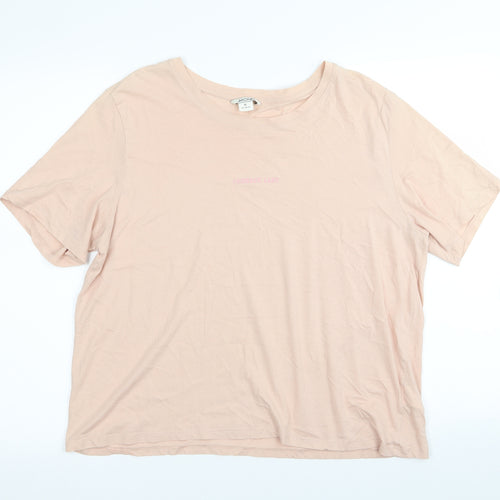 Monkl Womens Pink   Basic T-Shirt Size XL