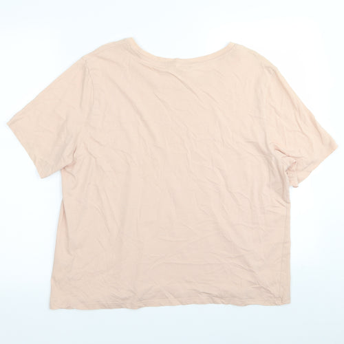 Monkl Womens Pink   Basic T-Shirt Size XL