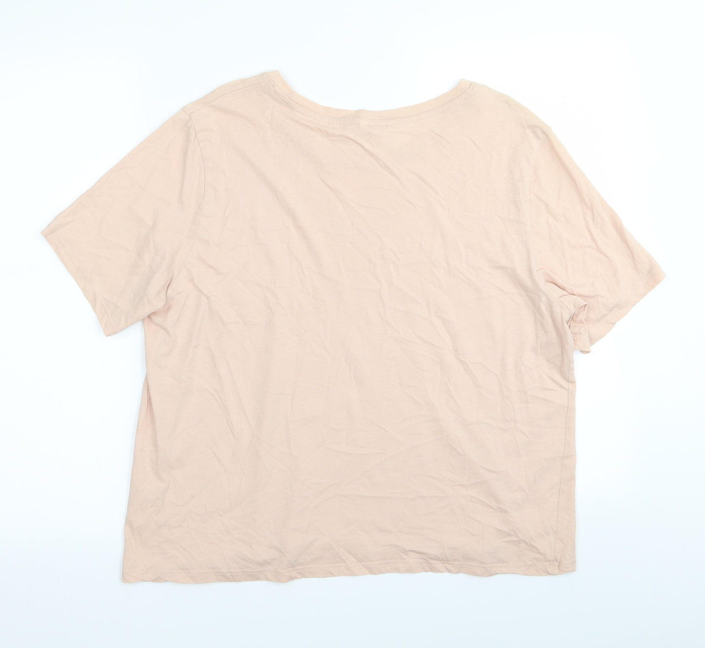 Monkl Womens Pink   Basic T-Shirt Size XL