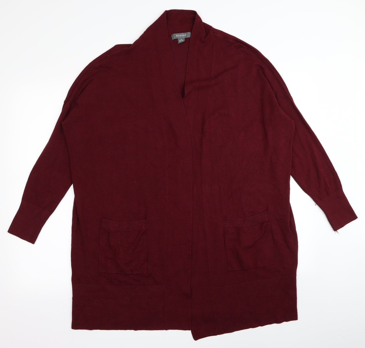 Primark Womens Red   Cardigan Jumper Size 18