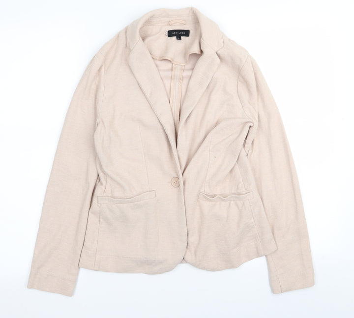 New Look Womens Pink Jacket Blazer Size 8
