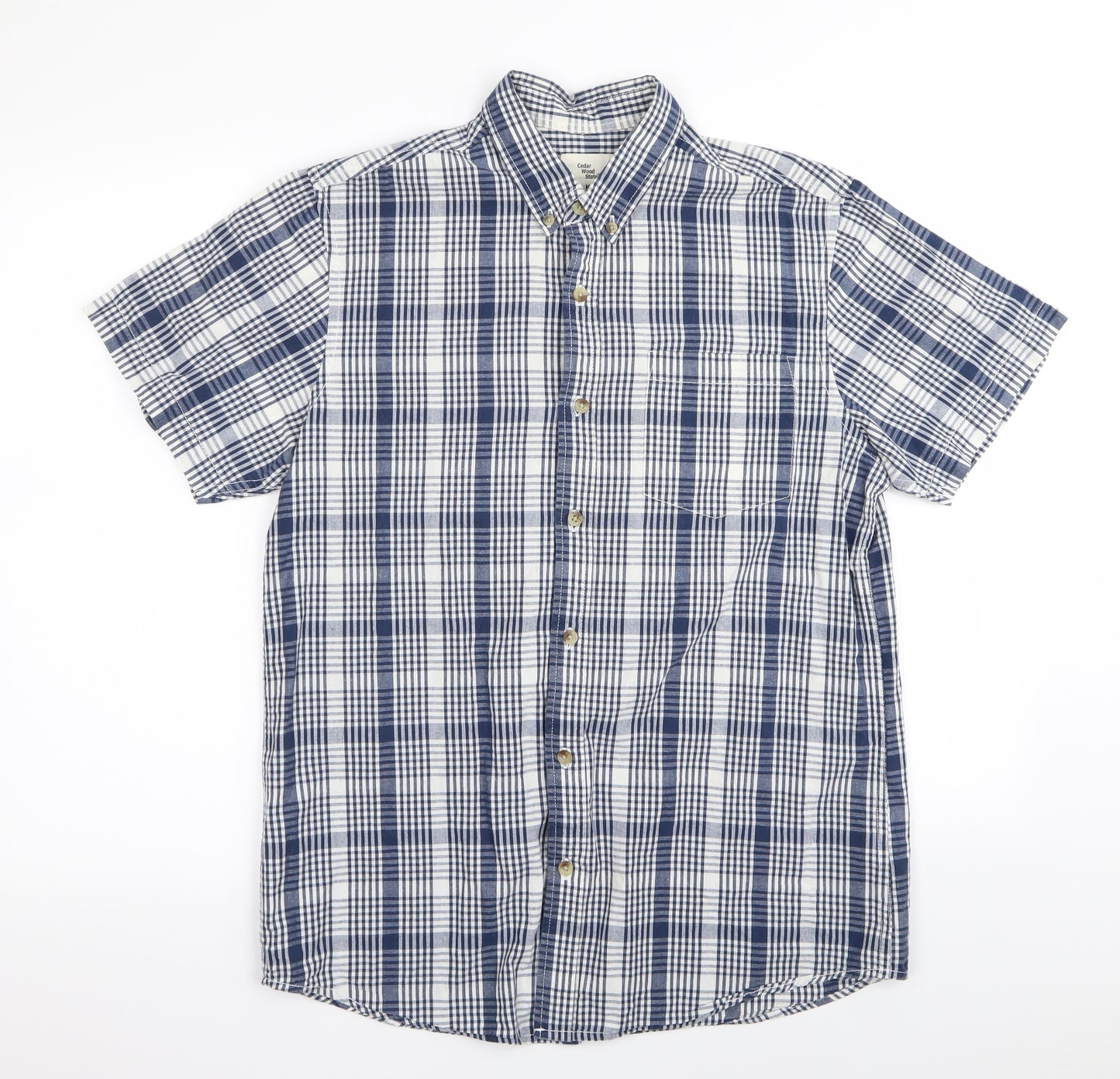 Cedar Wood State Mens Multicoloured Check   Button-Up Size M
