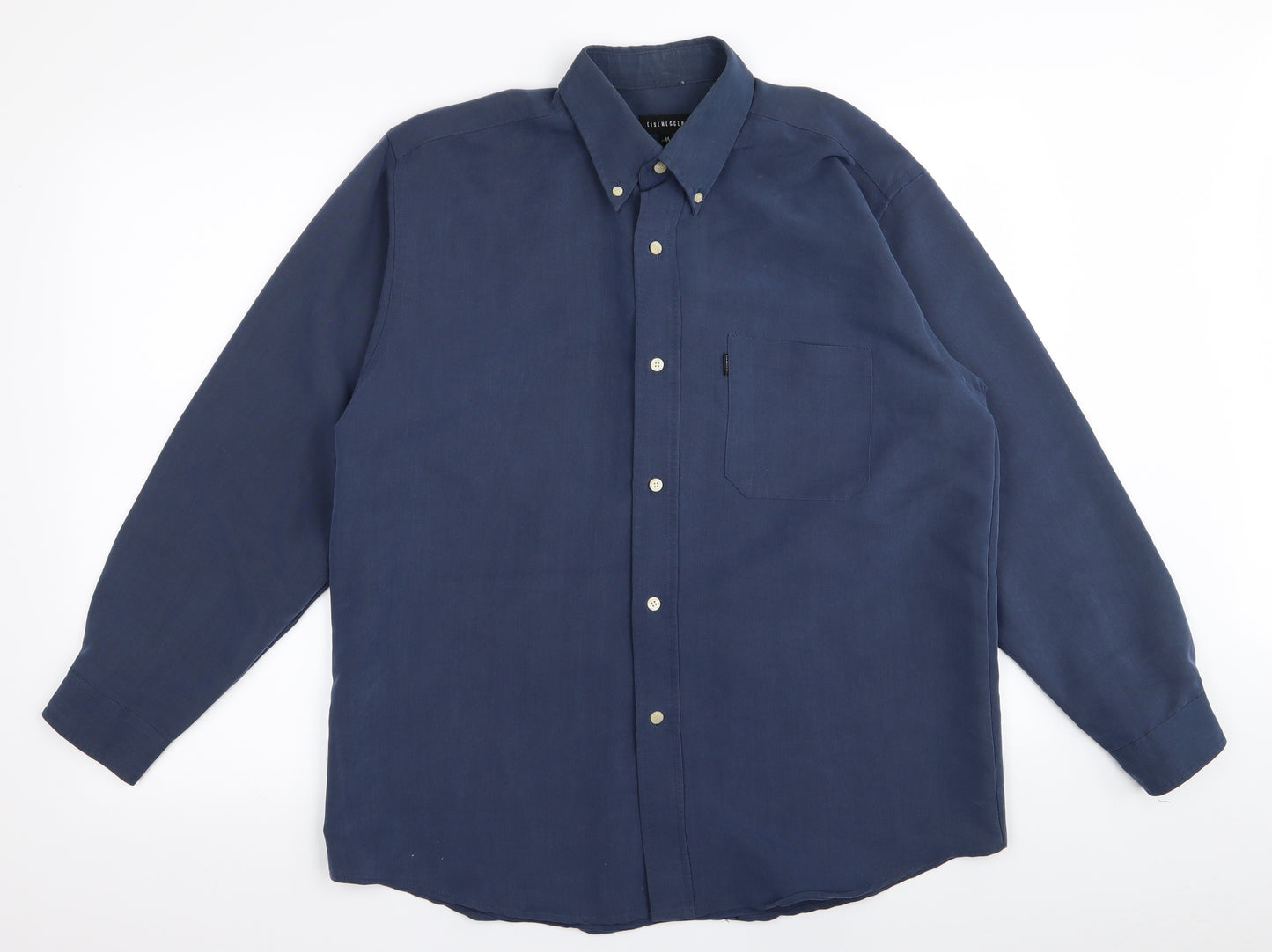 Eisenegger Mens Blue    Dress Shirt Size M