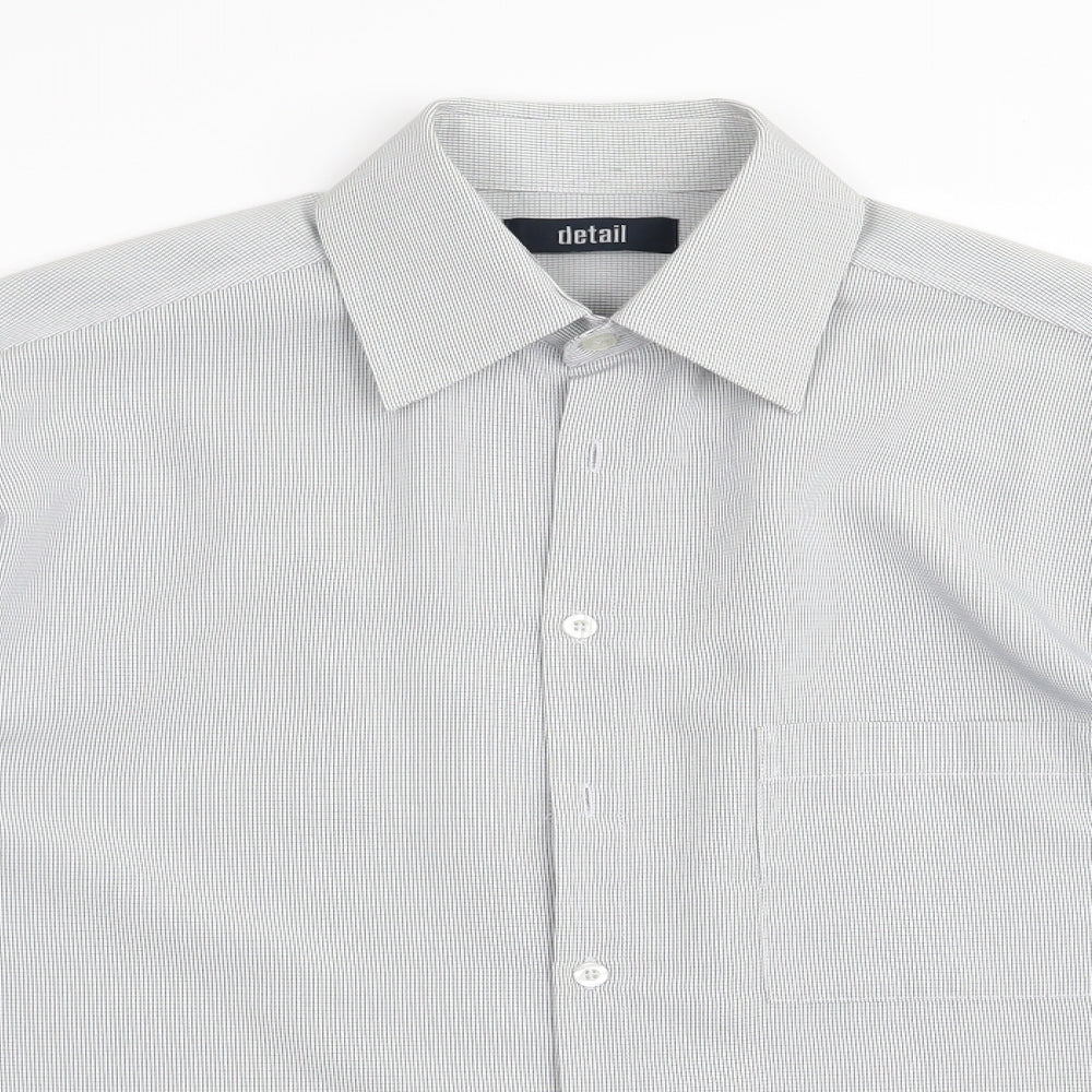 detail Mens Multicoloured Check   Dress Shirt Size M