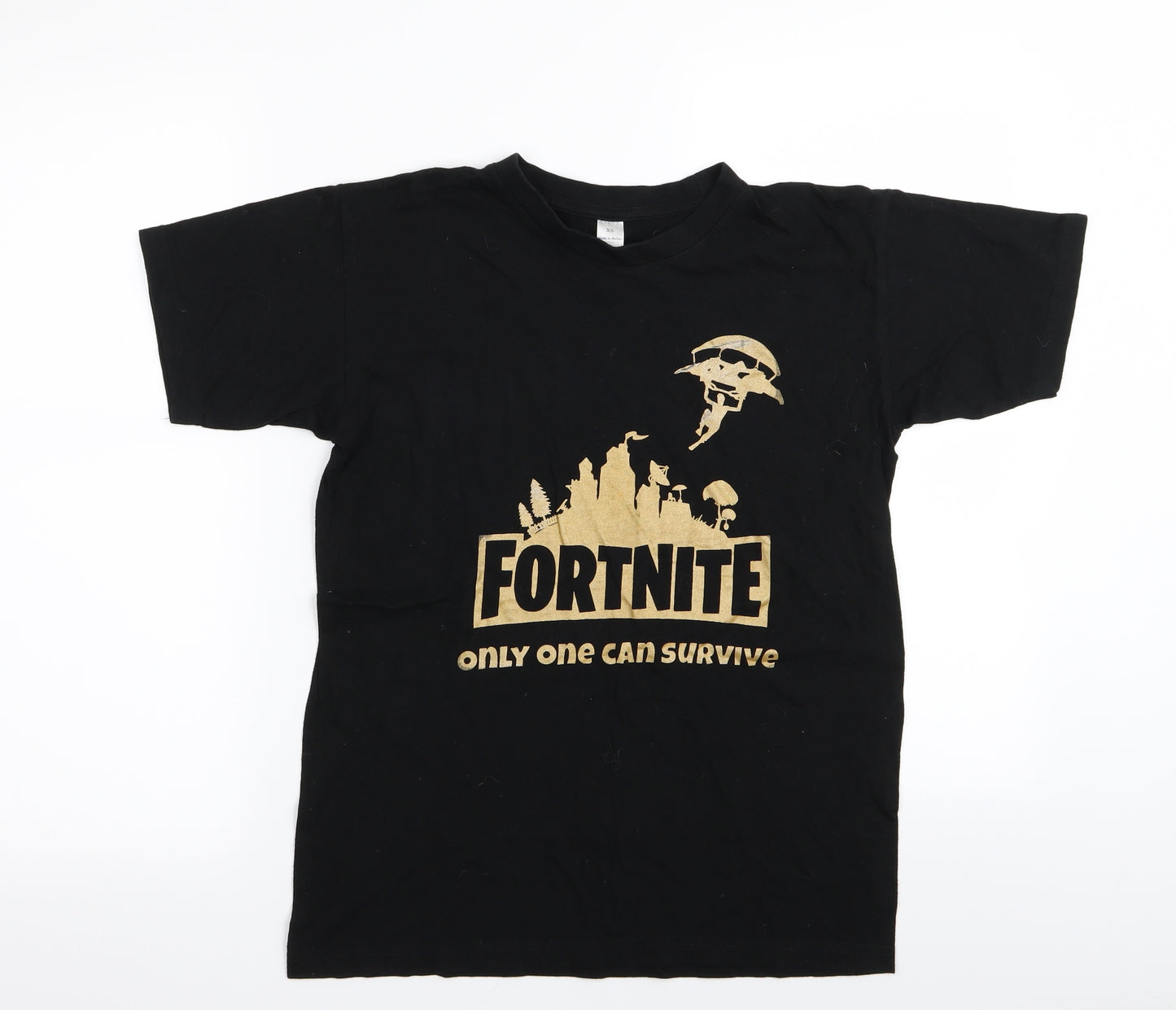 fortnight Mens Black    T-Shirt Size XS